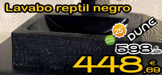 Lavabo reptil negro dune con un 25% de descuento