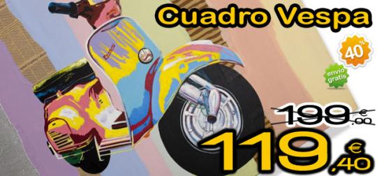 Cuadro vespa en el ofertón del dia