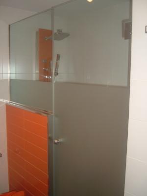 Mampara baño serigrafiada