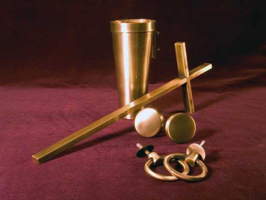 Acero inox. con baño de bronce