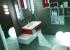 el color rojo brillo para el mueble de bao