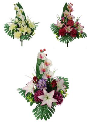 Ramos cementerio. Ramo lilium y orquidea artificial Oasis Decor