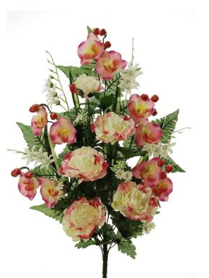 Ramos flores artificiales. Ramo peonias y orquideas artificiales Oasis Decor