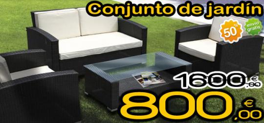 Conjunto de jardín al 50% de descuento