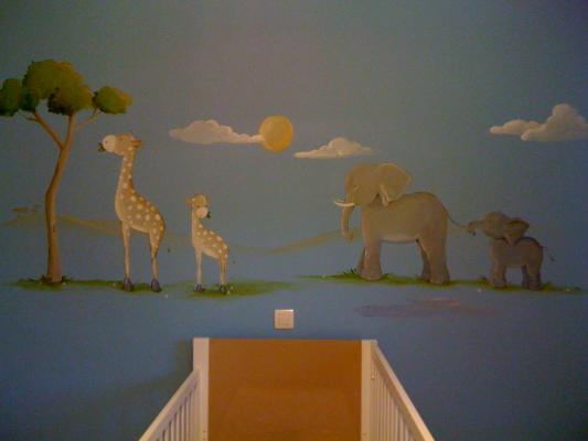 mural infantil africa