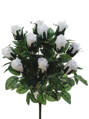 Flores cementerio. Ramo capullos rosas artificiales oasisdecor.com