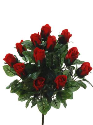 Flores cementerio. Ramo capullos rosas artificiales oasisdecor.com