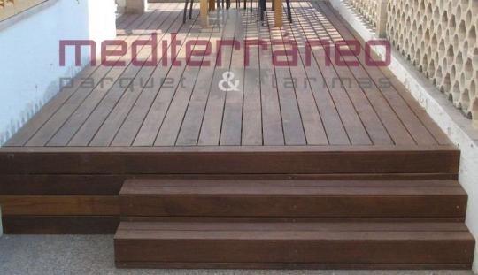 Deck aereo en madera de Ipe