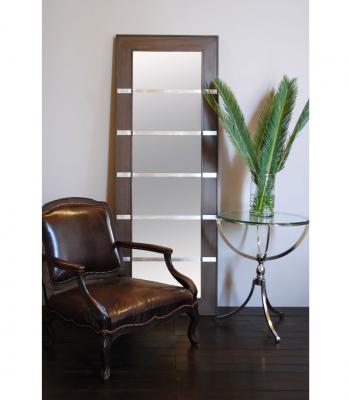 Ambiente Espejo Madera y Plata