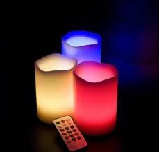 Velas de led con mando a distancia