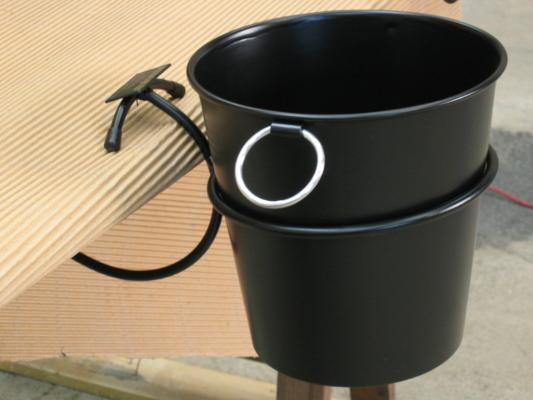 Champañera con soporte mesa