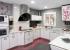 Cocina en blanco decorada con vinilos