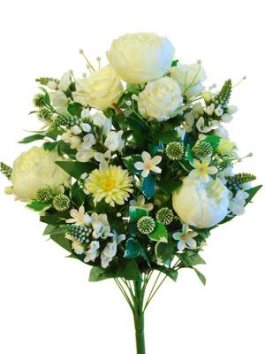 Ramos flores artificiales santos. Ramo peonias y capullos artificiales crema oasisdecor.com