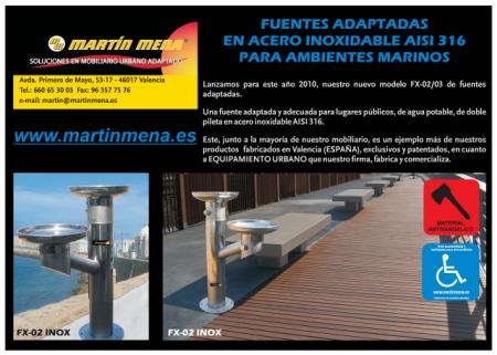 Fuentes para beber en acero inoxidable 