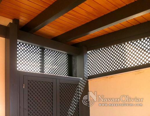 Detalle de cerramiento con celosia
