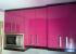 laminado alto brillo fucsia remates negro