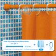 Cortina de ducha naranja