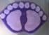 Alfombra pies morado
