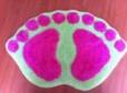 Alfombra pies fucsia