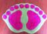 Alfombra pies fucsia