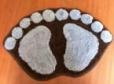 Alfombra pies marron