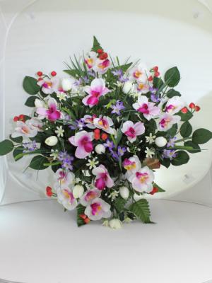 Flores artificiales santos. Jardinera cementerio orquideas y tulipanes artificiales oasisdecor.com