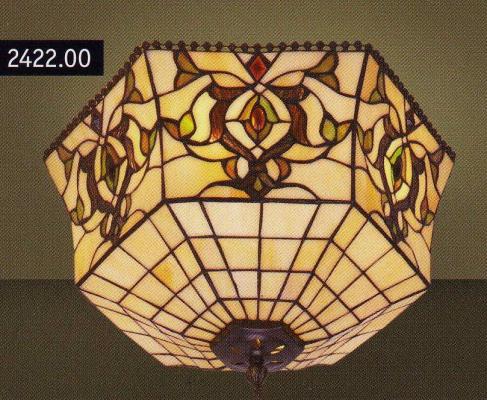 Plafón Tiffany hexagonal