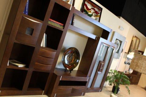 Composicion salon madera pini