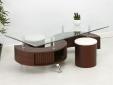 Mesa Centro MDF con Puffs