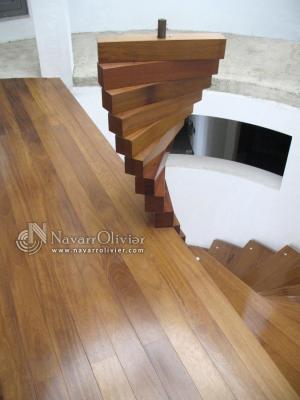 Escaleras de diseño en maderas exoticas