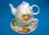 Tetera apilable, con plato y taza desayuno