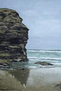 Playa de las Catedrales, Lugo, oleo sobre lienzo