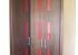 Puertas abatibles Wengue combinado cristal Rojo