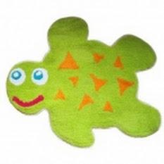 Alfombra de baño tortuga verde