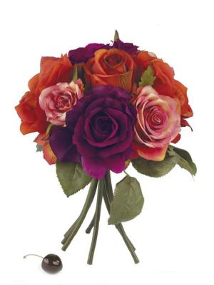 Flores artificiales en ramos. Bouquet de rosas artificiales combinado oasisdecor.com