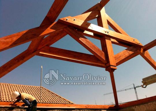 Detalle de estructura de madera