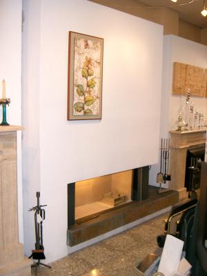 Chimenea expuesta en tienda