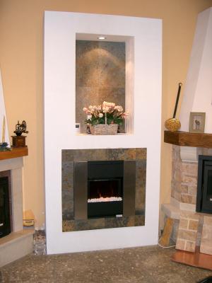 Chimenea electrica expuesta en tienda
