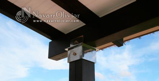 Herraje para pergola en acero inox