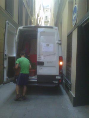 Traslado en La Rivera, Barcelona.