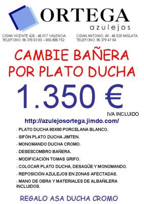 Presupuesto cambio bañera por plato de ducha