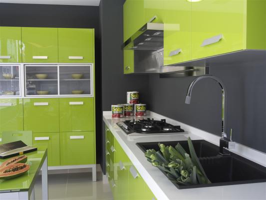 Look Verde Bancada. Muebles de cocina Yelarsan