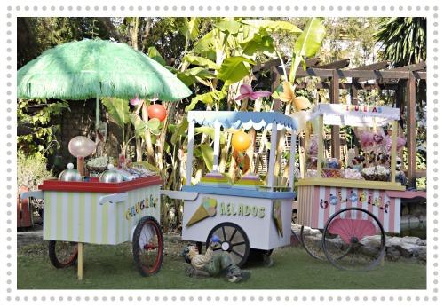 carritos infantiles para fiestas pequeño