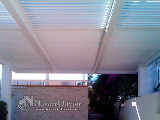 Pergola media sombra de madera
