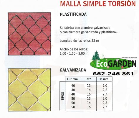 cerramientos malla torsion simple