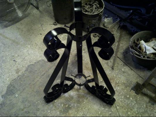 soporte de forja para banderas
