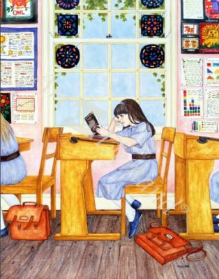 láminas y lienzos de School, 1986