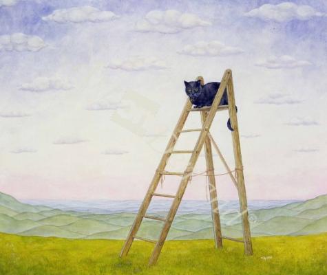 láminas y lienzos de The Ladder Cat