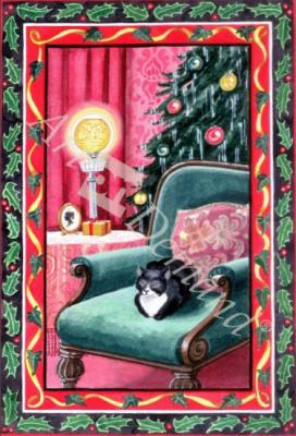 láminas y lienzos de  Cat s Christmas