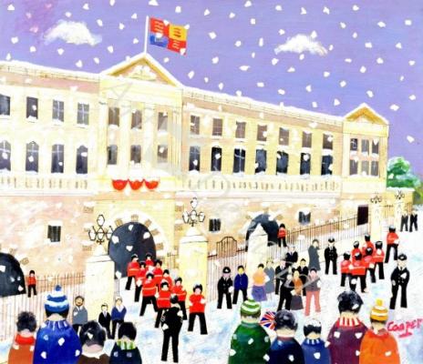 láminas y lienzos de  Snow at Buckingham Palace